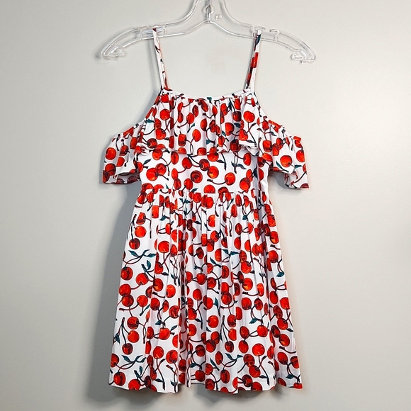Milly Minis Girls Cherry Eden Cold Shoulder Summer Dress Size 10 ~ EUC - Picture 4 of 11